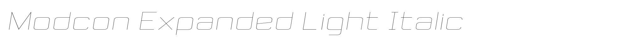 Modcon Expanded Light Italic image